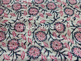 Hand Block Printed Bohemian Kantha Quilt – Vintage Double Cotton Bedspread
